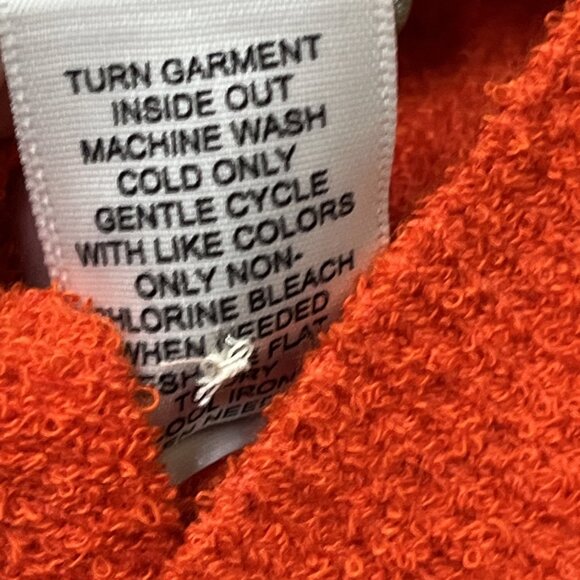 Rachel Zoe Sweater Blazer XL Orange Braided Trim Button Front Cardigan Career - Picture 7 of 10